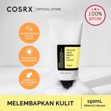 Cosrx Advanced Snail Mucin Gel Cleanser (Shopee/COSRX Indonesia Official Shop)