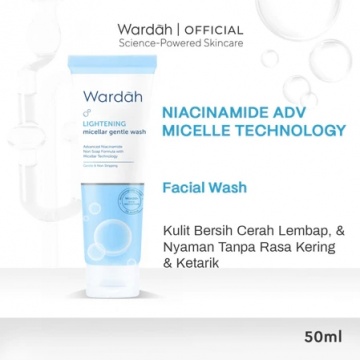 Wardah Lightening Niacinamide Micellar Gentle Wash (Shopee/Wardah Official Shop)