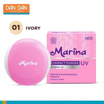 Marina Compact Powder UV Brighten Up, rekomendasi compact powder untuk kulit berminyak (Shopee)