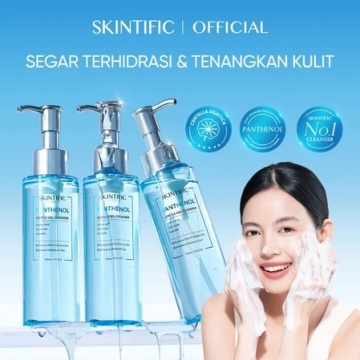 SKINTIFIC Panthenol Gentle Gel Cleanser, rekomendasi face wash gel yang bagus (Shopee)