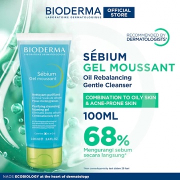 Bioderma Sebium Gel Moussant, rekomendasi face wash gel yang bagus (Shopee)