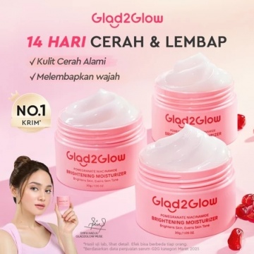 Rekomendasi moisturizer Glad2Glow (Shopee/Glad2Glow Official Store)