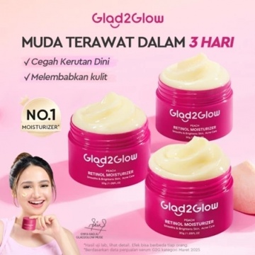 Rekomendasi moisturizer Glad2Glow (Shopee/Glad2Glow Official Store)