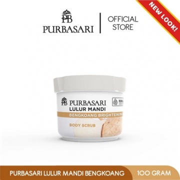 Purbasari Lulur Mandi Bengkoang Brightening Body Scrub, rekomendasi scrub badan yang bagus (Shopee)