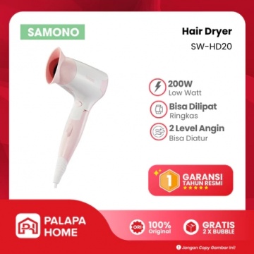 Samono Hair Dryer SW-HD20 Low Watt, rekomendasi hair dryer low watt (Shopee)
