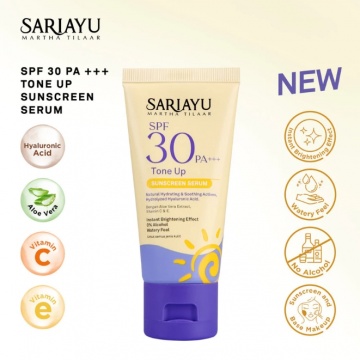 Sariayu SPF 30 PA+++ Tone Up Sunscreen Serum (Shopee)