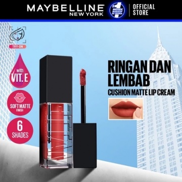Maybelline Sensational Cushion Matte Liquid Lipstick, rekomendasi lip product dari Maybelline (Shopee/Maybelline Indonesia Official Store)