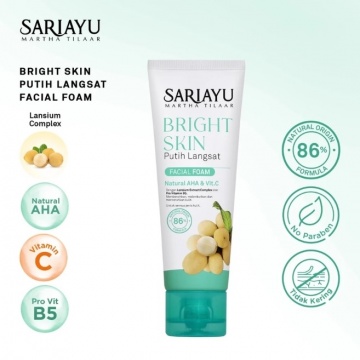 Sariayu Bright Skin Putih Langsat Facial Foam (Shopee)