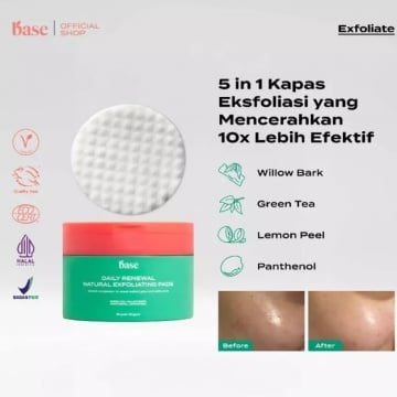 BASE Daily Renewal Natural Exfoliating Pads (Shopee)