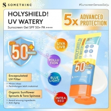 SOMETHINC Holyshield! UV Watery Sunscreen Gel SPF 50+ PA++++ (Shopee)