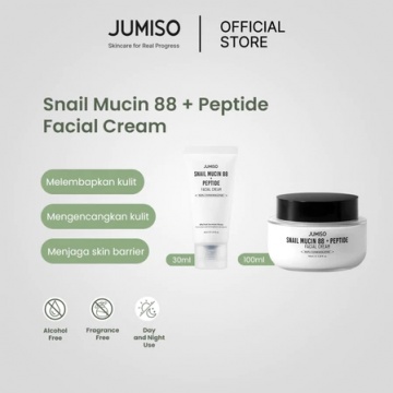 Jumiso Snail Mucin 88 + Peptide Facial Cream (Shopee)