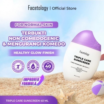Facetology Triple Care Sunscreen SPF 40 PA+++ (Shopee)