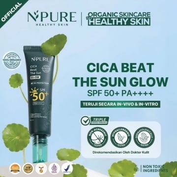 NPURE Sunscreen Cica Beat The Sun Glow (Shopee)