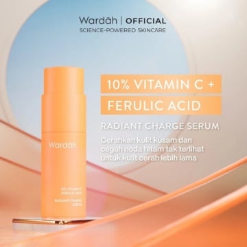 Wardah 10% Vitamin C Ferulic Acid Radiant Charge Serum (Shopee)