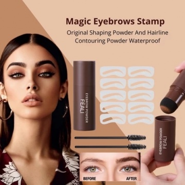 Feali Eyebrow Powder Cetakan Alis Instan Eyebrow Stamp (Shopee)
