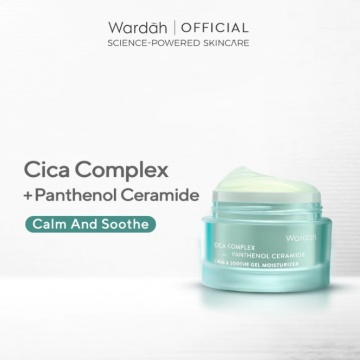 WARDAH Cica Complex + Panthenol Ceramide Calm & Soothe Gel Moisturizer (Shopee)