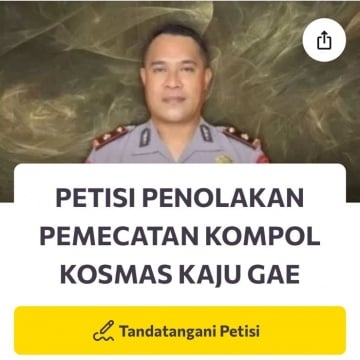 Petisi penolakan pemecatan Kompol Kosmas Kaju Gae (change.org)