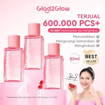 Glad2Glow Pomegranate Niacinamide Brightening Toner (Dok. Glad2Glow)