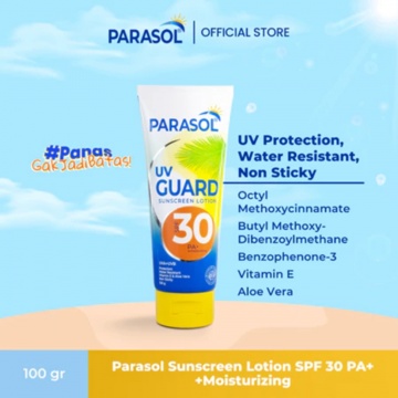 Parasol Lotion Tabir Surya SPF 30 PA+ (Dok. brand)