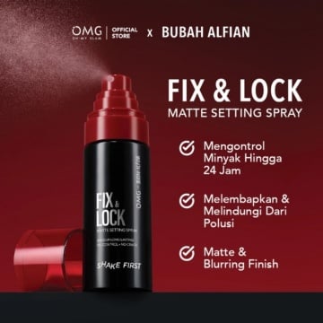 OMG OH MY GLAM Fix & Lock Matte Setting Spray (Shopee)