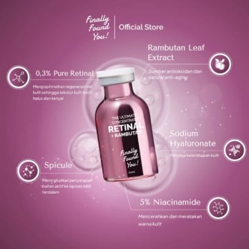 Finally Found You The Ultimate Concentrate Retinal + Rambutan Smoothing & Acne Care Serum (Shopee)