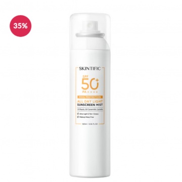 Skintific All Day Light Sunscreen Mist SPF 50 PA++++ (Sociolla)