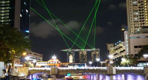 Malam Warna-warni di Clark Quay, Singapura