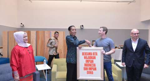 Presiden Joko Widodo bertemu pendiri Facebook Mark Zuckerberg di Silicon Valley, San Fransisco, AS [Laily/Biro Pers-Setpres]