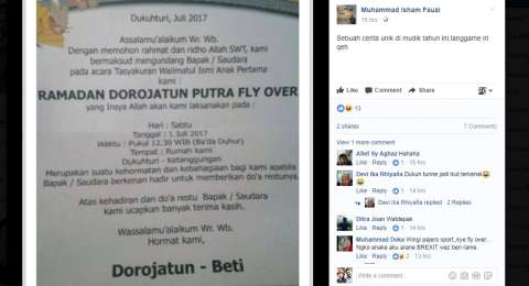 Muncul Lagi Nama Anak Unik Ramadan Dorojatun Putra Fly Over