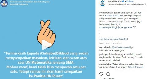 Peserta Unbk Serang Instagram Kemdikbud Komennya Bikin Ngakak