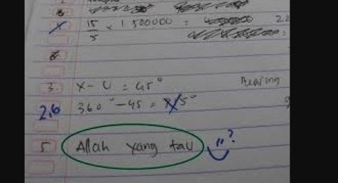 Lima Jawaban Nyeleneh Soal Ujian Anak Sekolah