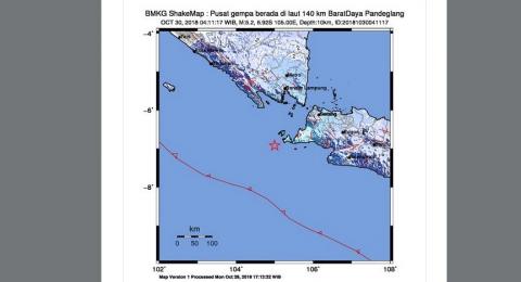 Bmkg Gempa 5 2 Skala Richter Di Selat Sunda