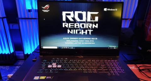 Laptop gaming Asus ROG G703GX diluncurkan di Jakarta, Selasa (30/1). [Suara.com/Tivan Rahmat]