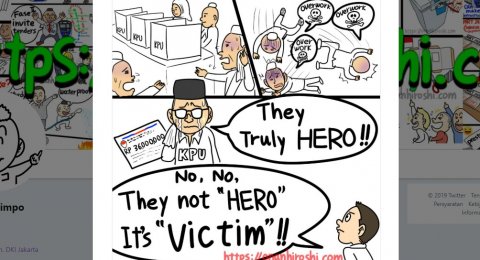 Komikus Jepang Sindir Pemilu 2019 Telan Ratusan Nyawa Petugas Kpps