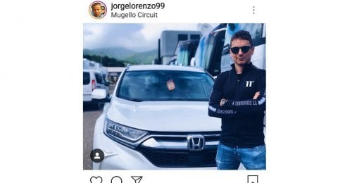 Jorge Lorenzo dan Honda CR-V [Instagram: jorgelorenzo99].