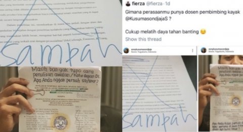 Viral Skripsi Mahasiswa Ditulisi Sampah Dosen Klarifikasi