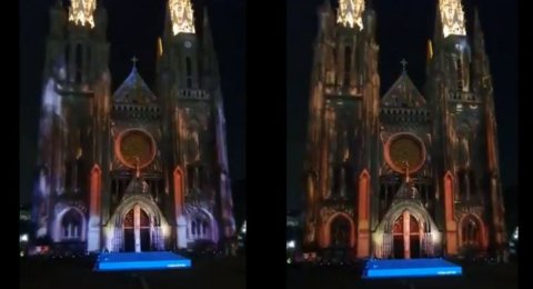 Ramaikan Hari Sumpah Pemuda Katedral Jakarta Gelar Video Mapping