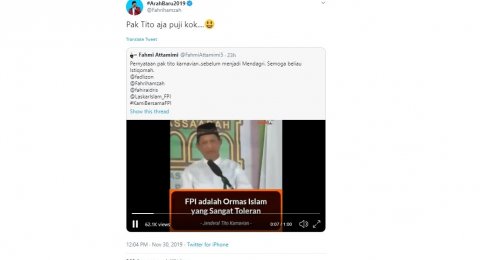 Pidato Tito Sebut Fpi Ormas Islam Sangat Toleran Kembali Viral