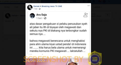 Cek Fakta Benarkah Penusuk Syekh Ali Jaber Dibiayai Megawati Dan Pki