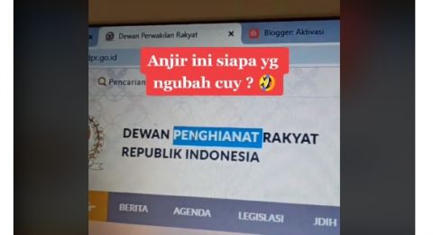 Situs Sempat Diretas Hacker Kepanjangan Dpr Jadi Dewan Penghianat Rakyat Suara Sulsel