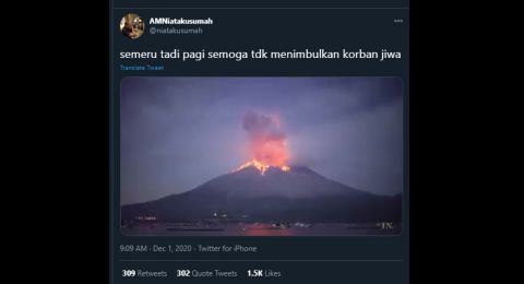 Beredar Video Gunung Semeru Keluarkan Lava Pijar Begini Faktanya Suara Kaltim