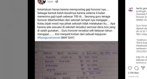 Dipecat Gegara Unggah Gaji Rp700 Ribu Dpr Turun Tangan Bela Guru Hervina