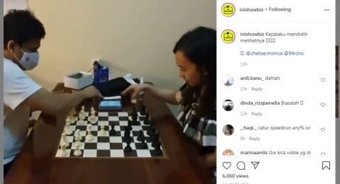 GM Sutanto vs Chelsie main catur cepat [Tangkapan layar Instagram]