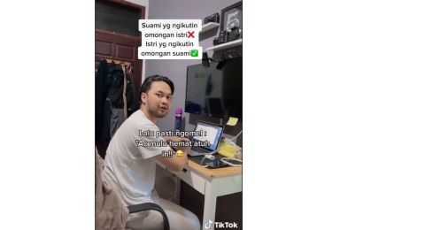 Video Aksi Gemas Istri Tiru Omongan Suami (TikTok/Ojankeke)