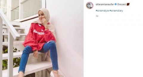 Artis Olla Ramlan dalam unggahan di Instagramnya [Instagram]