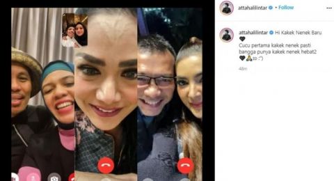 Aurel dan Atta video call sama orang tua mereka [Foto: matamata.com]