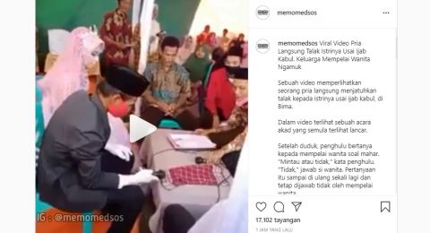 Tangkapan layar Instagram @memomedsos 