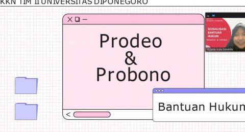 Pengabdian Masyarakat, Mahasiswi KKN Undip Sosialisasikan Bantuan Hukum Prodeo dan Probono