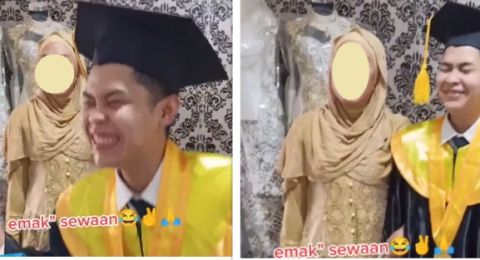 Top Viral: Pria Sewa Emak-Emak saat Wisuda, Diarak Sambil Dinyanyikan Lagu Ini
