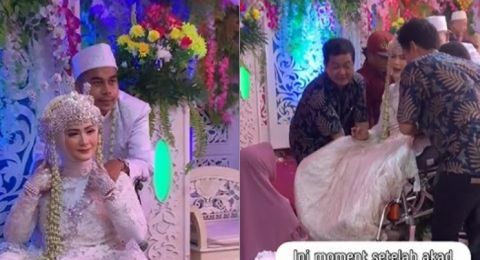 Kisah Haru Pengantin Wanita Hari H Pakai Kursi Roda hingga Sungkem ke Ibundanya